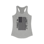 First In Last Out Women's Ideal Racerback Tank