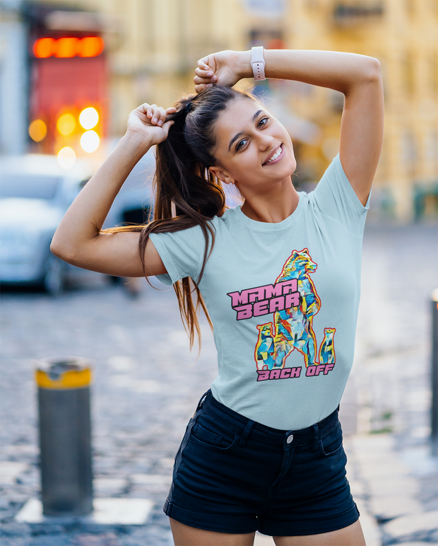 MAMA BEAR Back Off Women's Softstyle Tee